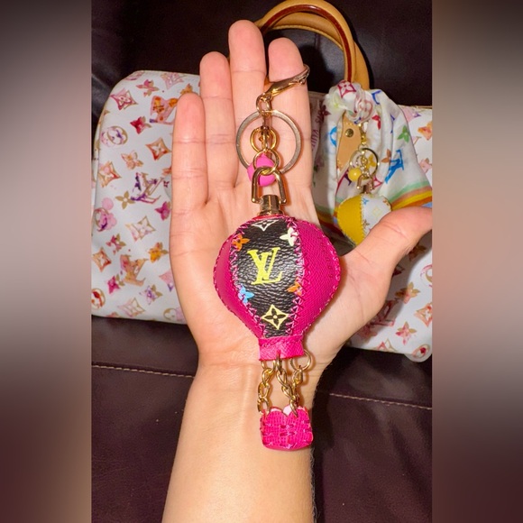 💖 Murakami Hot Air Balloon Keychain Pink bag charm - Picture 8 of 15